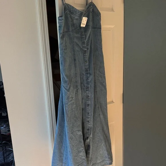Free People Blue Denim Maxi Dress - Picture 3 of 3
